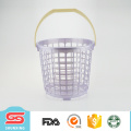 New products family middle size plastic round laundry basket with handle